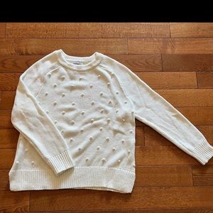 Old Navy off white pom pom sweater MP